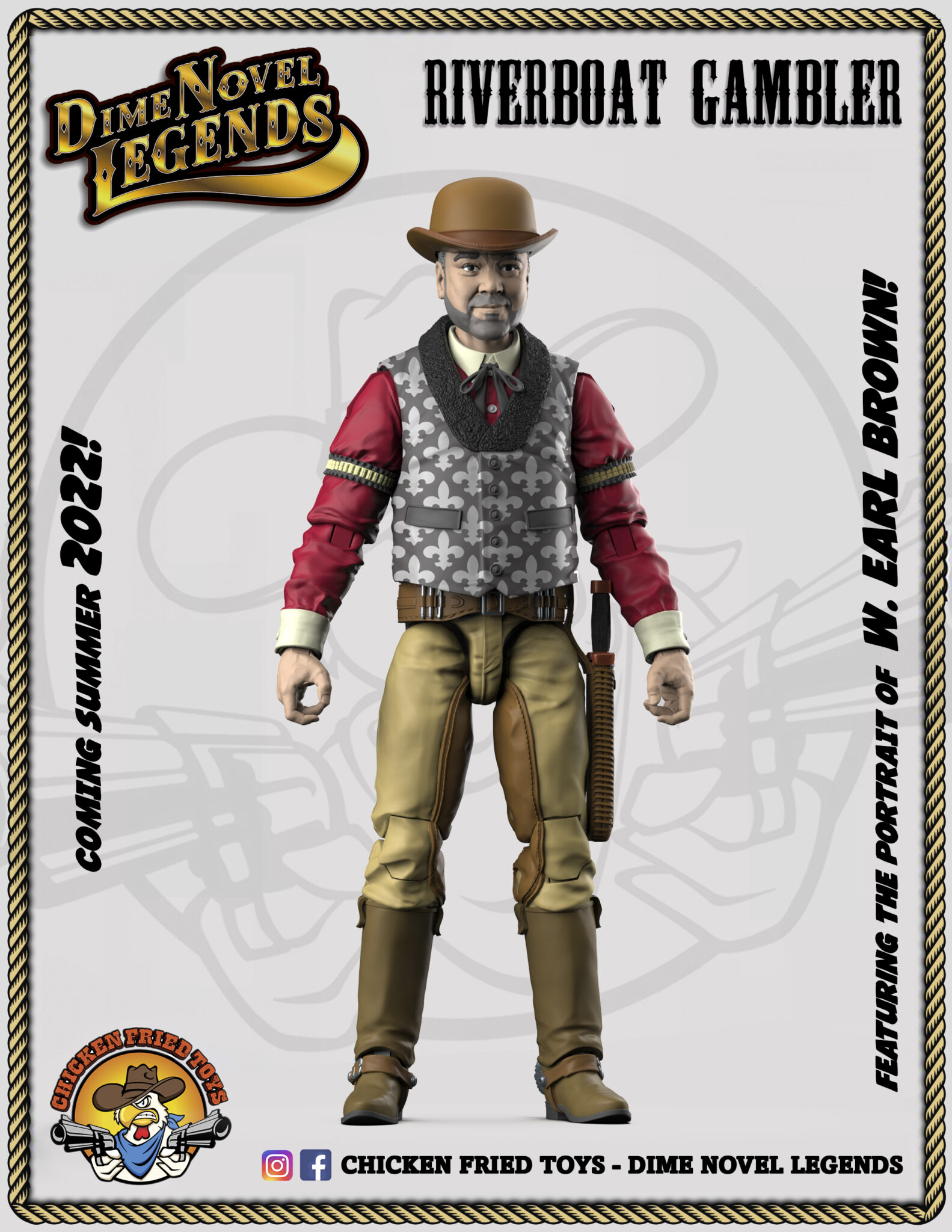 Riverboat Gambler W. Earl Brown Chicken Fried Toys Dime Novel Legends