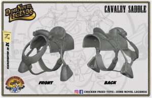 Cavalry Saddle w/ Reins Black & Brass